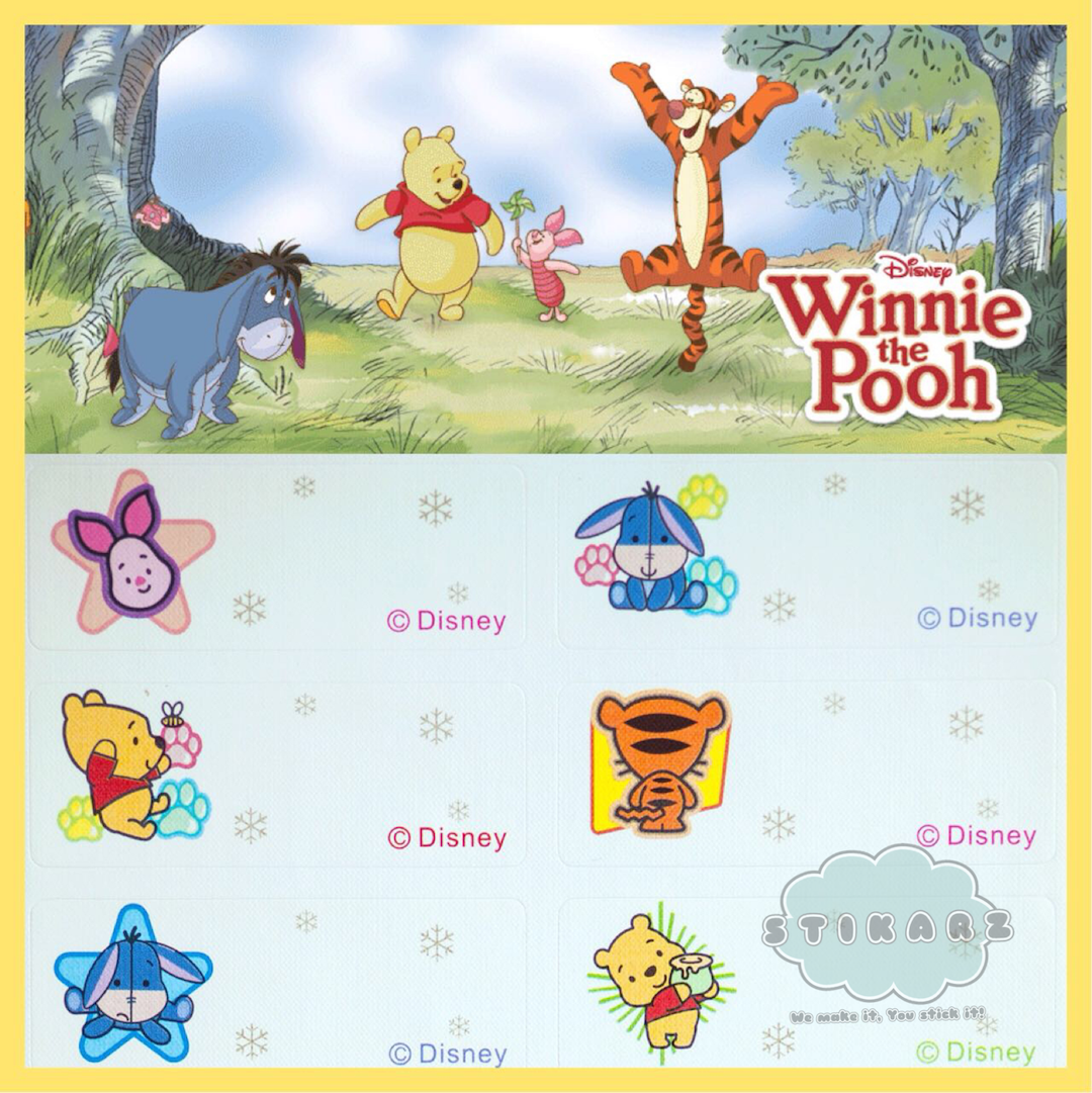 WINNIE THE POOH IRON-ON LABELS