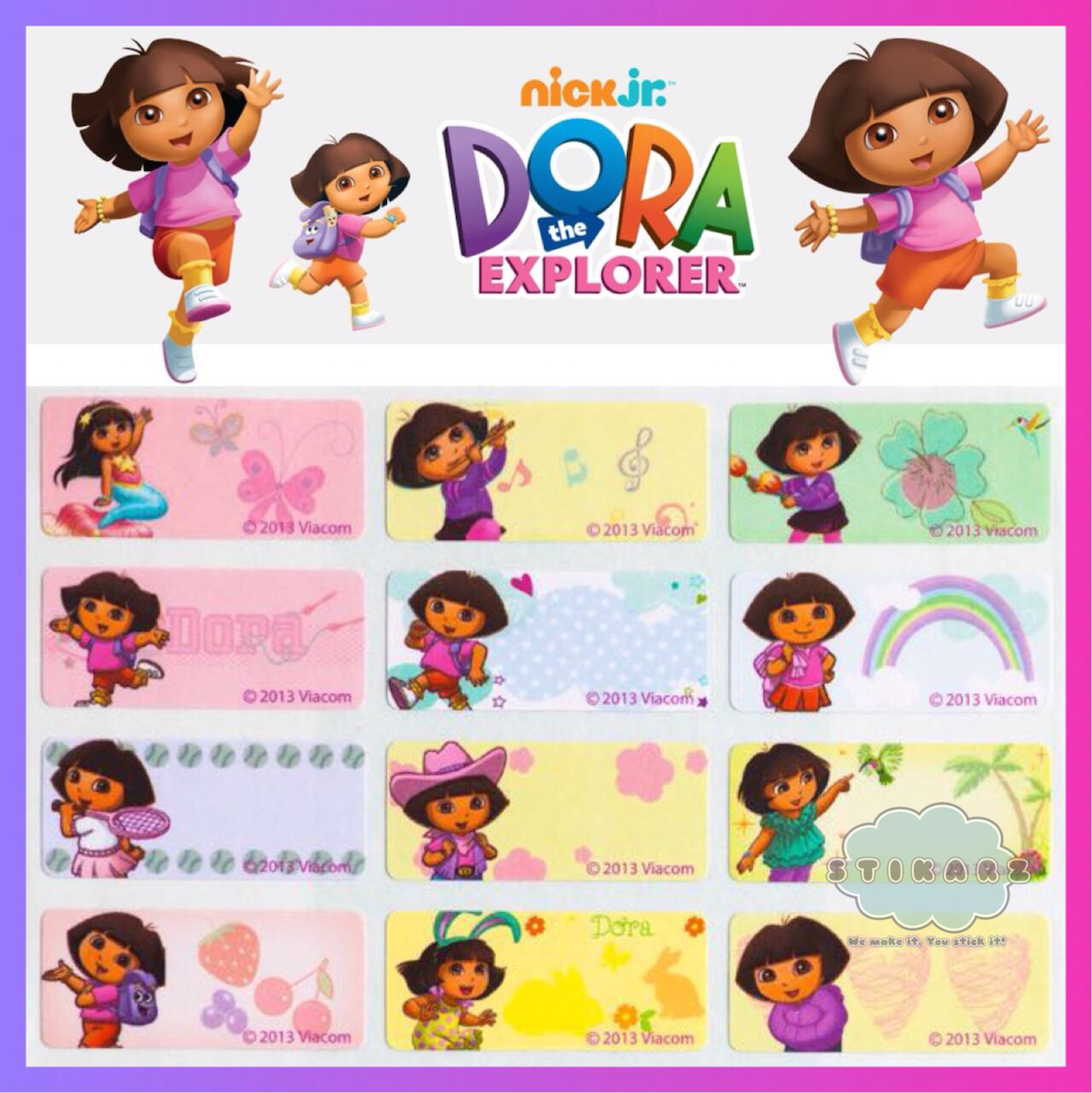 Dora Waterproof Stickers